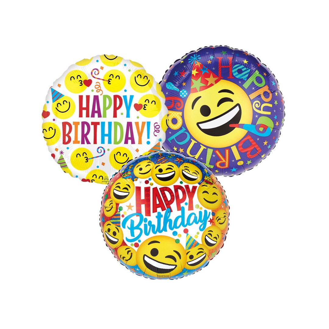 Happy Birthday Emoji Balloon